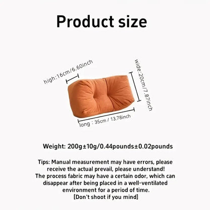 Back Pillow for Chair, Lumbar Support Pillow for Office Chair Lower Back Pain Relief Soft Cushion Car Bed Couch Sitting High Elasticity (Yellow, 35cm*16cm*20cm)