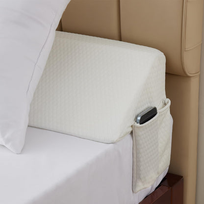 Bedluxe King Bed Wedge Pillow for Headboard, Fill The Gap (0-7")