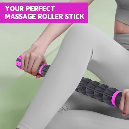 Massage Roller Stick,Muscle Roller Stick for Athletes,Liposuction Massage Roller for Lymphatic Drainage, for Relief Muscle Soreness, Trigger Points, Help Runner Legs, Back Recovery
