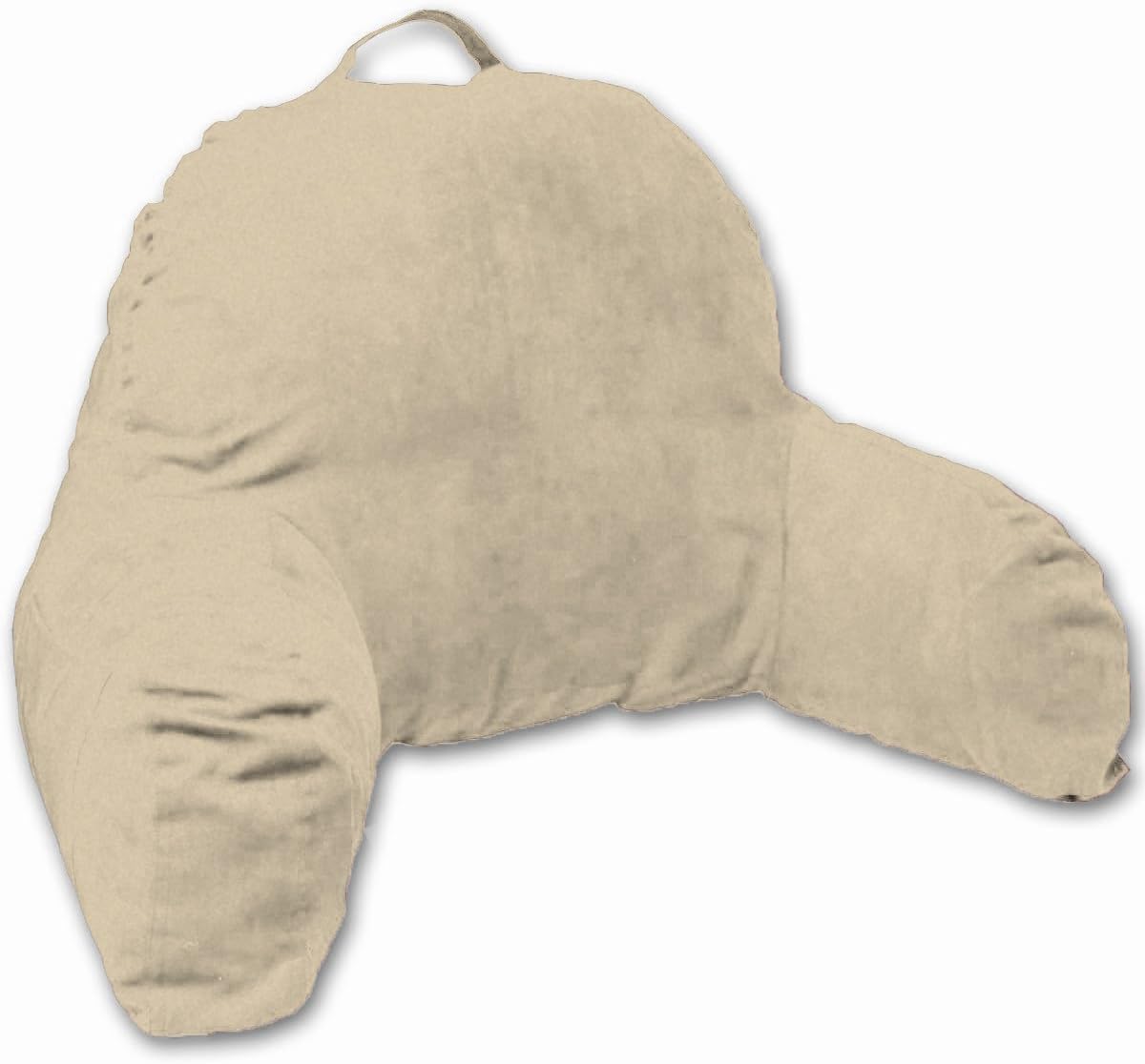 Deluxe Comfort Microsuede Bed Rest - Reading and Bedrest Lounger - Sitting Supprt Pillow - Soft But Firmly Stuffed Fiberfill - Backrest Pillow With Arms, Light Purple