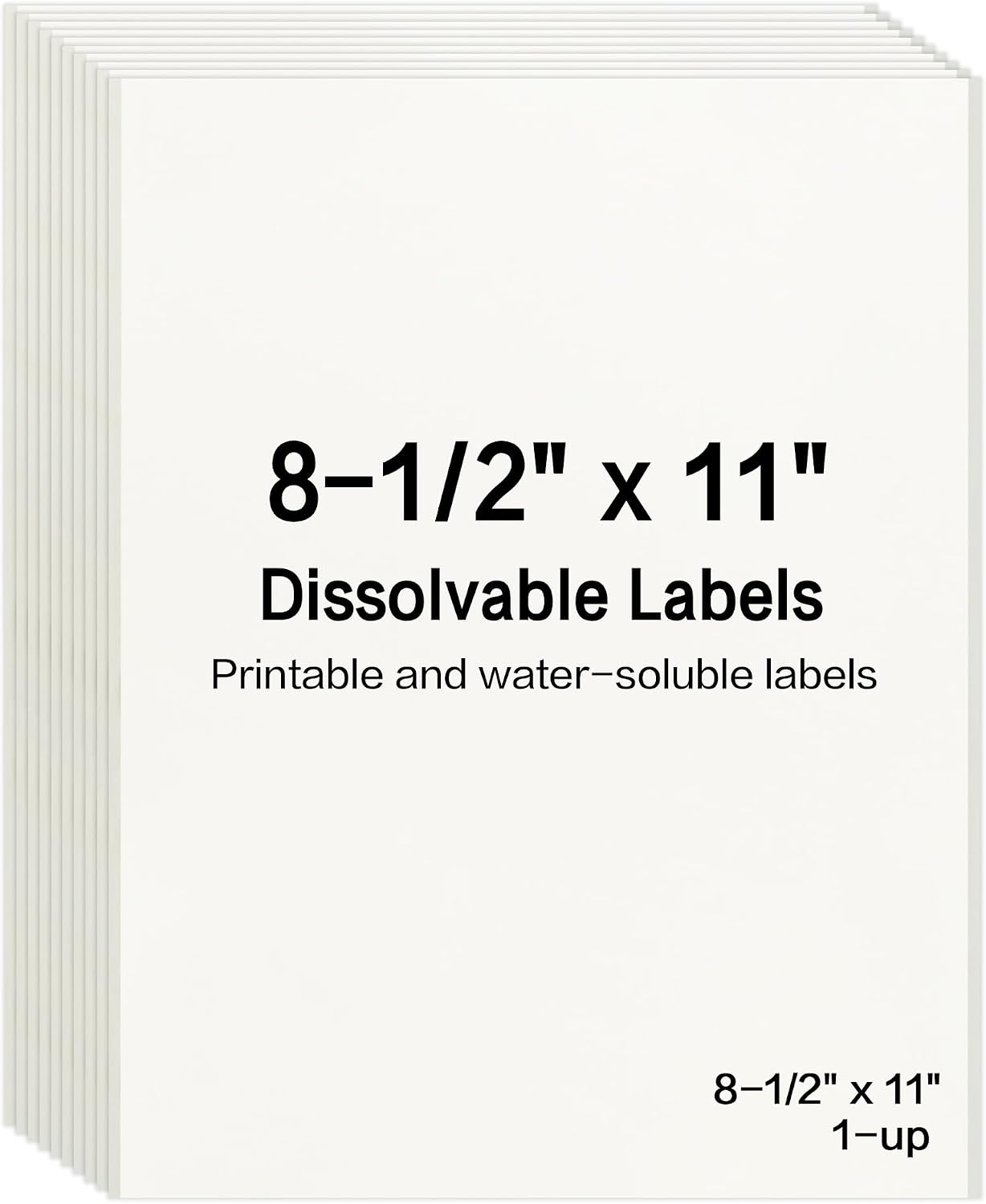 L LIKED 750 Dissolvable Food Stickers Custom 1" x 2-5/8" Inkjet 25 Sheets | Printable sheets for inkjet printers. Track shelf life & prep date. For kitchens, restaurants, food trucks, delis & fast food