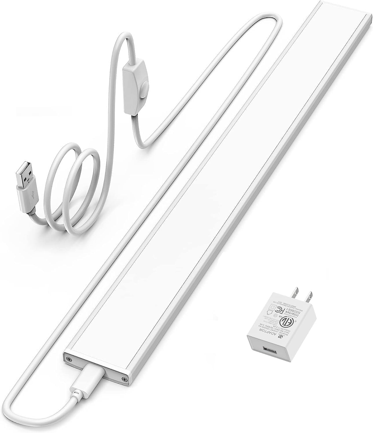 ASOKO Motion Sensor Dimmable Led Under Cabinet Light, 12" Cool White | ASOKO Motion Sensor Dimmable Led Under Cabinet Light, 12" Plug in Cool White 6000K Bar for Kitchen Counter Closet