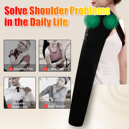 Woolala Shoulder Arm Hand Heating Pad for Pain Relief Ultra Long Heat Wrap | for Left or Right Wrist Elbow Brace Warmer for Tendonitis, Arthritis, Sports Injury Recovery, 3 Temperature Settings & Timer