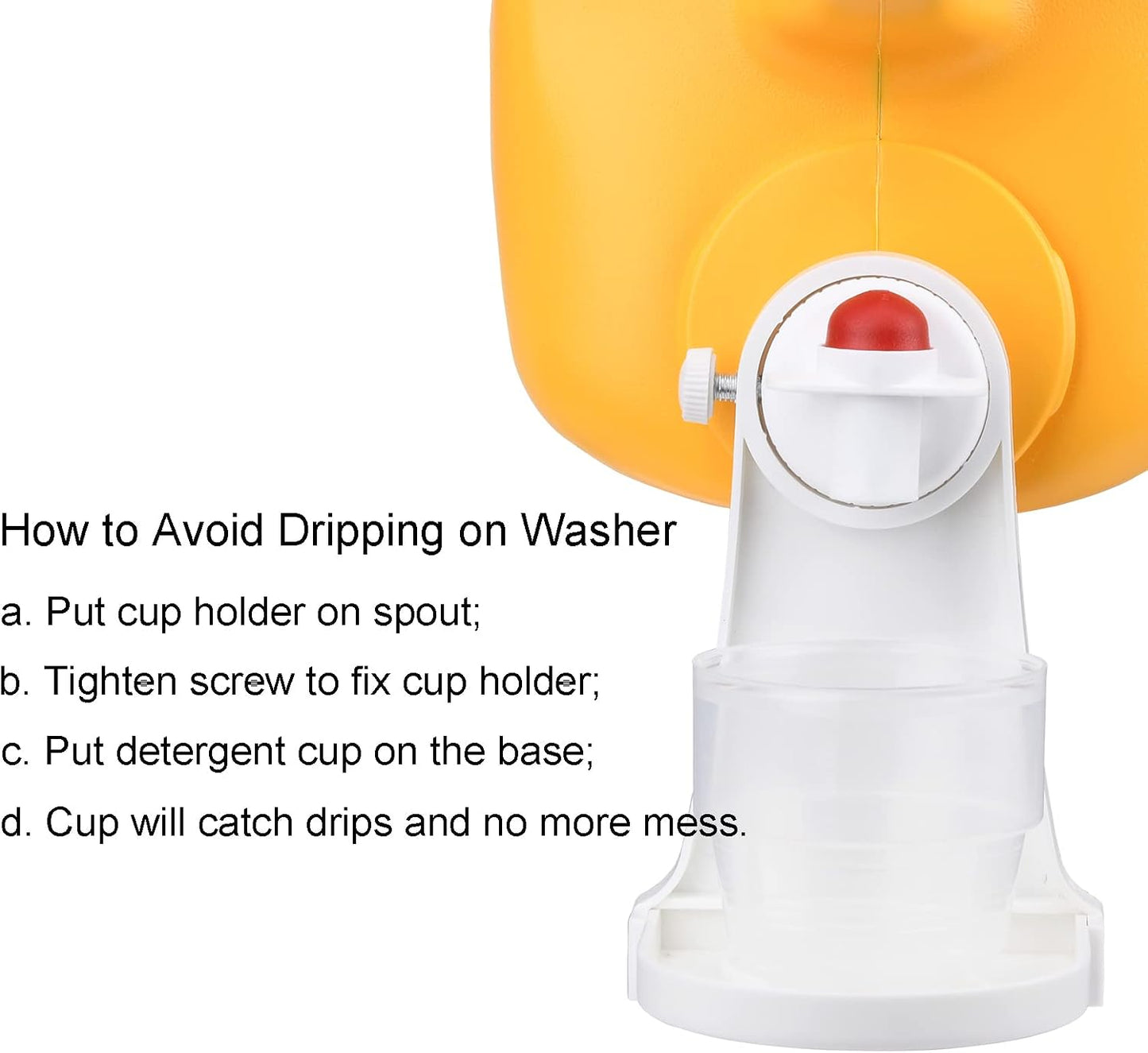 Laundry Detergent Cup Holder for Bottle Spouts, Drip Catcher Organizer | Keeps Detergent Cups Secure, Catches Drips, Reduces Mess, And Organizes Laundry Bottles For A Cleaner Laundry Room, 2Pack