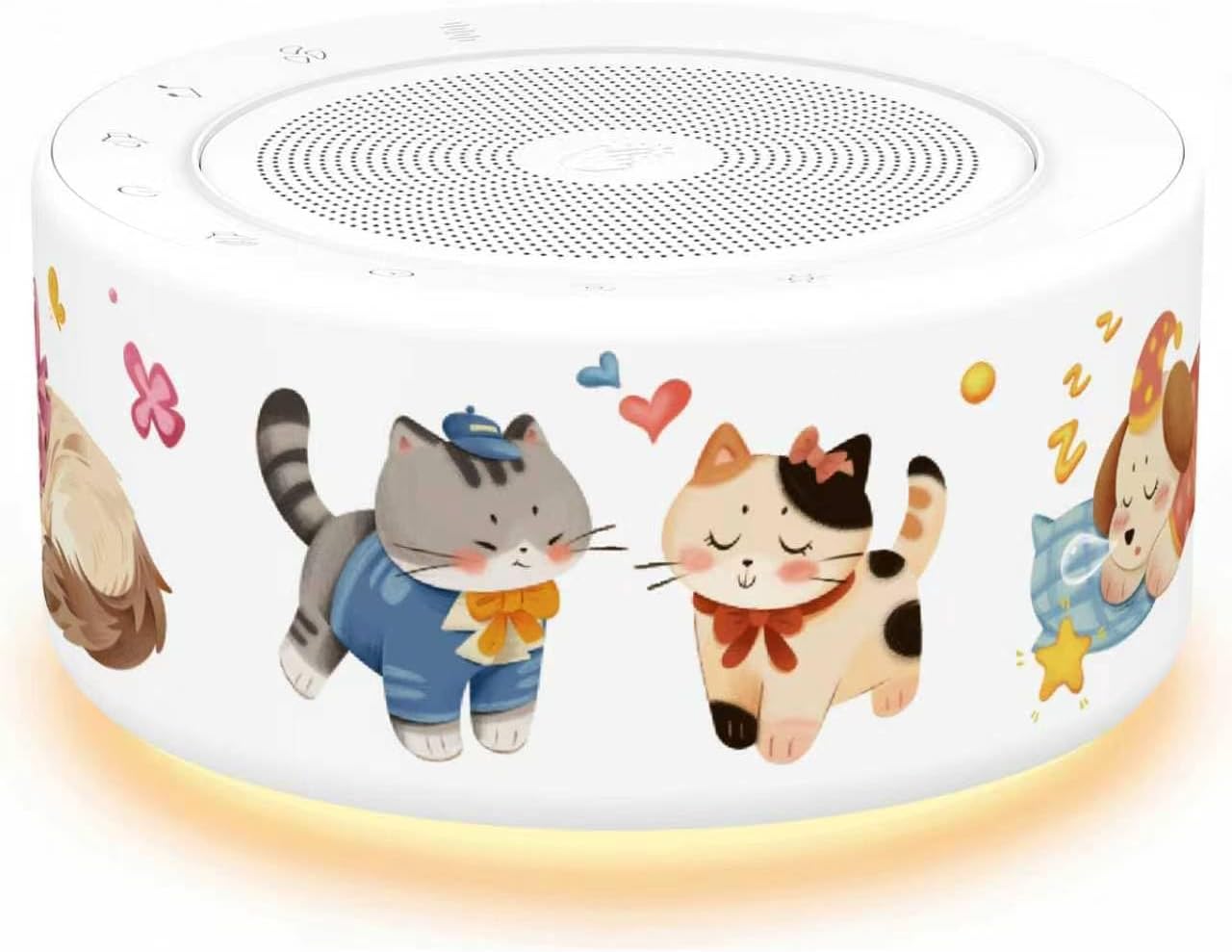 Kipcush White Noise Machine for Baby & Adults, 30 Soothing Sounds, Sleep Sound Machine with 8 Color Night Light, Memory Function, White Noise for Sleeping, Nursery, Office, Travel & Relaxation
