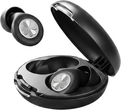 HEKKE 45dB Ear Plugs for Sleeping, Soft Silicone for Side Sleepers, 4 Sizes | Reusable soft silicone with XS/S/M/L sizes for side sleepers, concerts, flights and hotels; carrying case included.