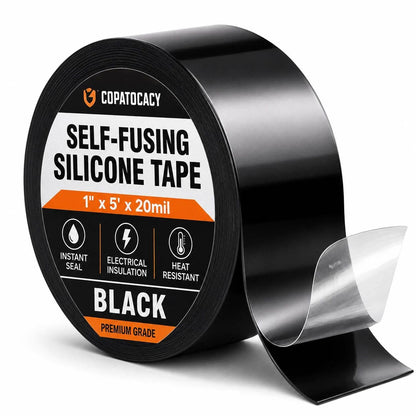 Self-Fusing Silicone Sealing Tape, Waterproof Repair Tape for Hose, Pipe, Electrical Cable, High Strength Leak Fix Wrap, Weatherproof Emergency Insulation Tape (1" x 5' x 20mil)