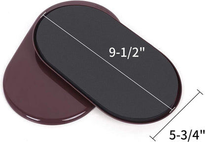 Ezprotekt Large Furniture Sliders for Carpet and Hardwood Floors, 8 Pack 9-1/2" x 5-3/4" Reusable Oval Heavy Duty Furniture Moving Pads, 4 Pcs Hard Floor Felt Sliders+4 Pcs Carpet Sliders (Beige)
