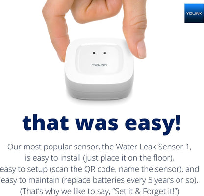 YoLink Water Leak Starter Kit: Hub + 6 Leak Sensor 1 (Silent), LoRa Long-Range, App/SMS/Email Alerts, D2D Offline Triggers, 2 AAA Up to 5-Year Battery, Compatible with Alexa/IFTTT/Home Assistant