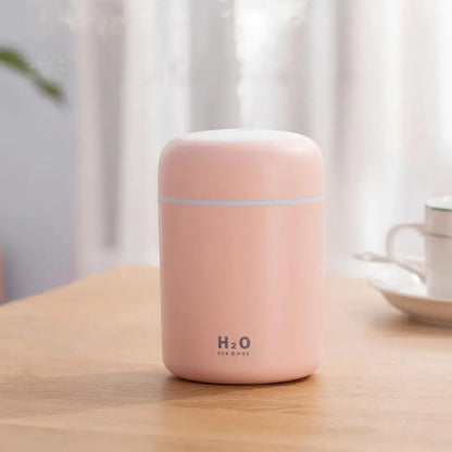 Portable Mini Humidifier, Colorful Volcanic Texture, 300mL Cool Mist Humidifier, USB Powered, Auto Shut-Off. Perfect for Bedroom, Office & Car.