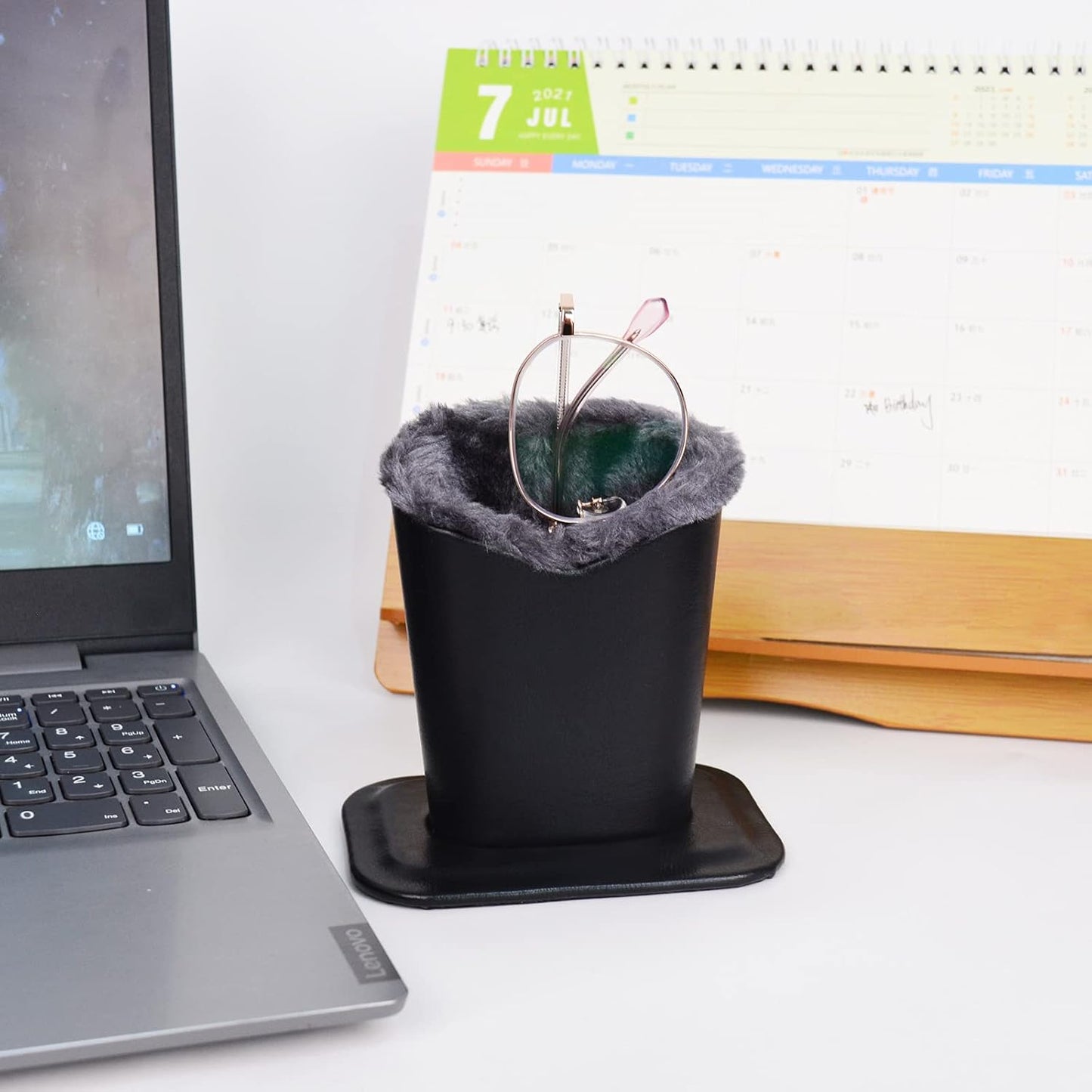 Pack of 2 Soft Plush Lined Eyeglasses Holder Stand Protective Glasses Holder Stand