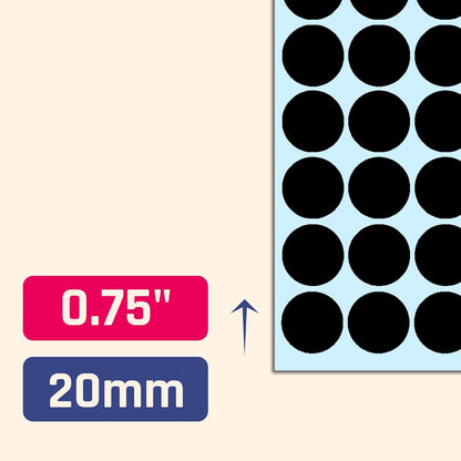 2000 Pack, 3/4" Round Colored Dot Stickers Labels - 10 Colors