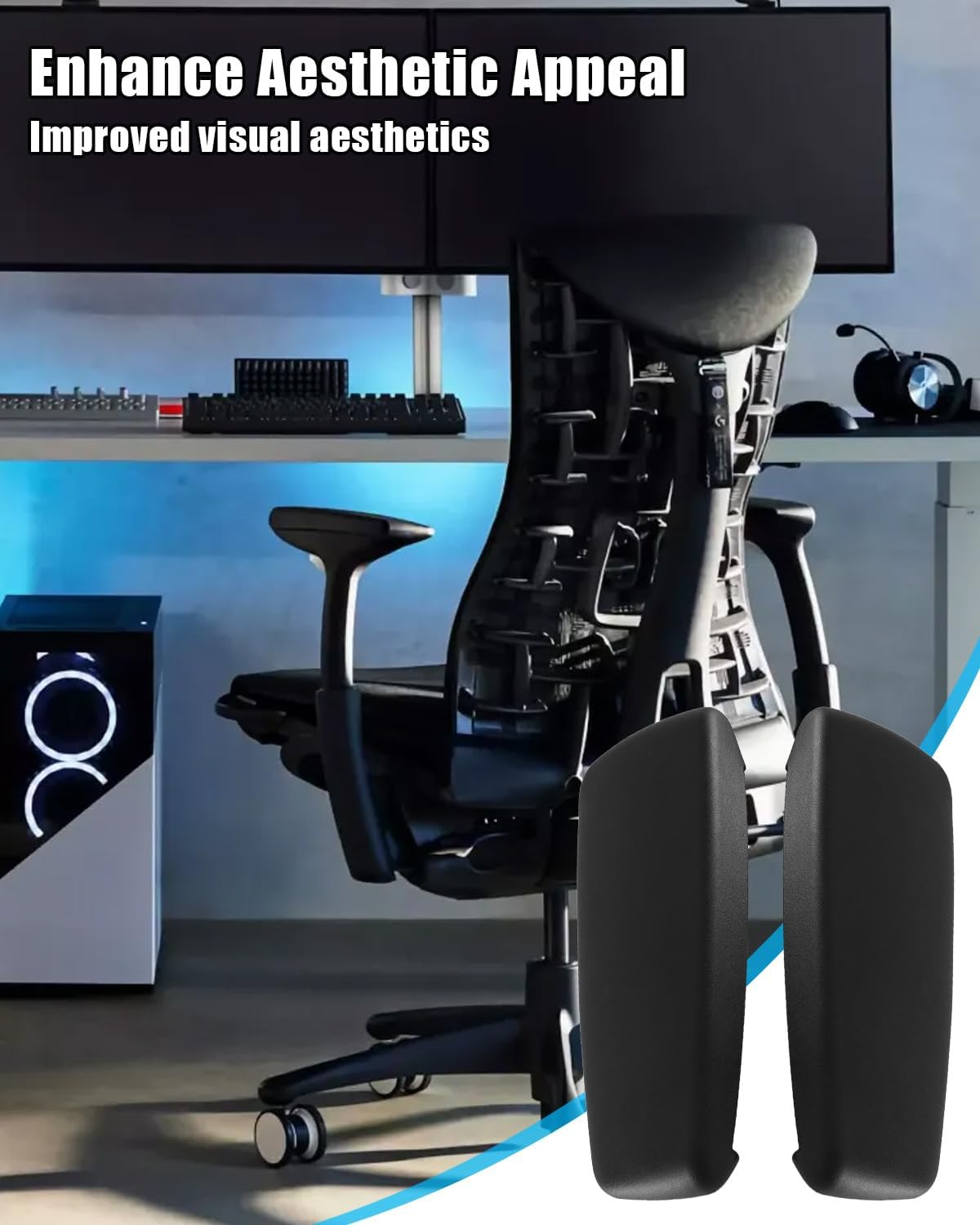 Arm Pads Fit for Herman Miller Embody Office Chair, Arm Rest Caps, 1 Pair