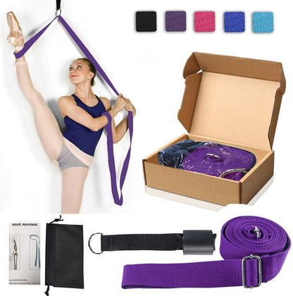Adjustable Leg Stretcher Lengthen Ballet Stretch Band - Easy Install on Door Flexibility Stretching Leg Strap Great Cheer Dance Gymnastics Trainer Stretching Equipment Taekwondo Training