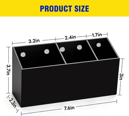 Magnetic Marker Holder for Whiteboard, Fridge, Teacher Must Have | Acrylic Magnet Dry Erase Pen Holder for Refrigeator, Anti-slip Pencil Holder for Classroom, Locker Organizer Accessories