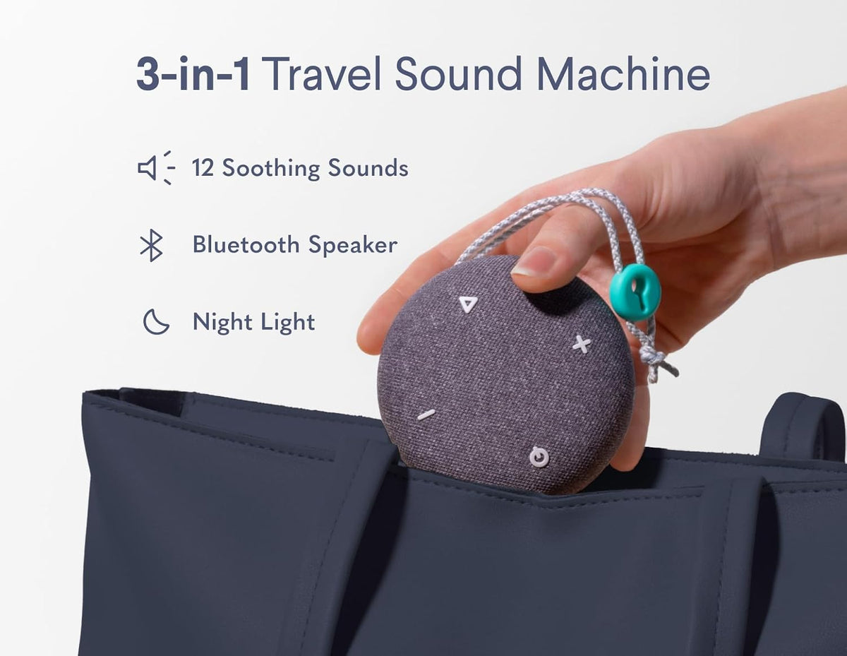 SNOOZ Go 2 Travel White Noise Sound Machine - 12 Sounds, Brown & Pink Noise