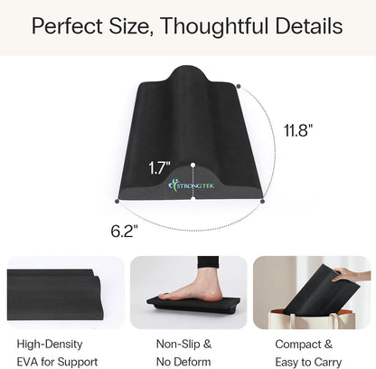 StrongTek Foot Stretcher, High-Density EVA Calf Stretching Wedge, Portable