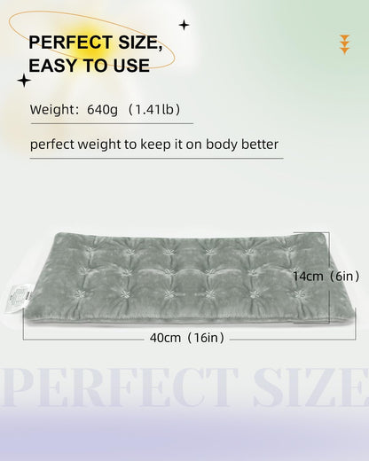 COMOIL Microwave Heating Pad 6 * 16'' Hot Pad for Neck, Shoulder, Period Cramps& Back Portable Warm Compress Weighted Moist Heating Pad, Unscented Grey