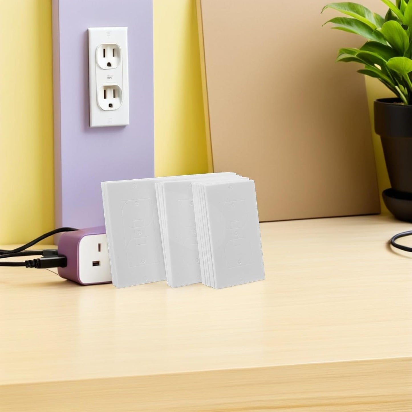 20pcs Eva Outlet Insulation Cover Plate for One, Two | White Foam Wall Gasket Set, Residential Office Use, Easy Installation and Sealing