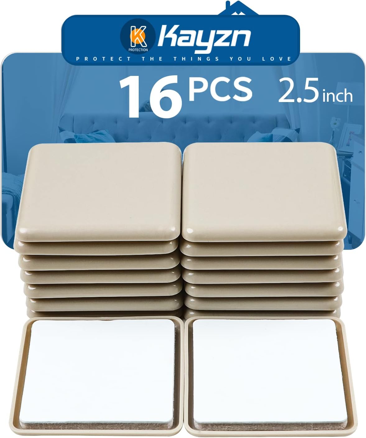 Self-Adhesive Furniture Sliders for Carpets, Furniture Moving Pads (36Pcs) 1-3/4" Furniture Mover Glides, Self Sticks Carpet Furniture Carrier - Move Any Item Quickly and Easily!