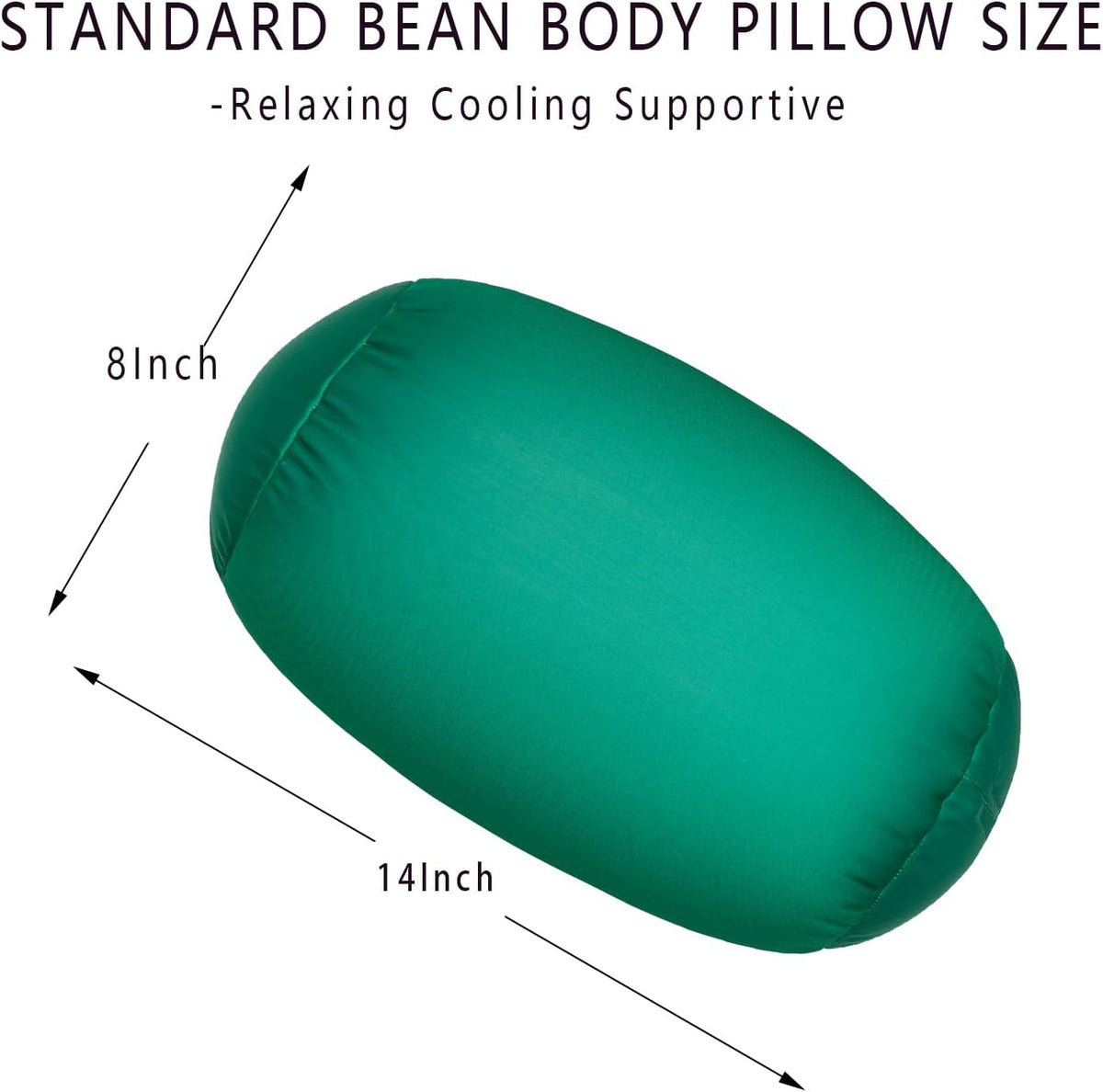 Squishy Microbead Neck Pillow, 7Inch x 12Inch Soft Travel Body Bed Pillow Bean Pillow for Kids Adult Chair Sleeping Car Seat, Fun Dormroom (Sky Blue)