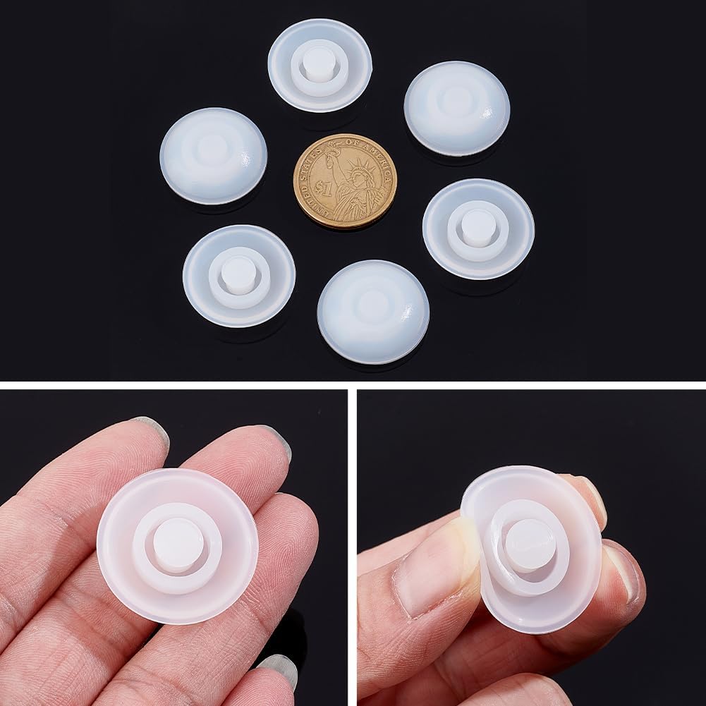 NBEADS 20Pcs Silicone Water Cup Leak Stopper, 1inch Diameter Water Bottle Silicone Stopper Non Spill Lid Plug for Pot Belly Cup, White