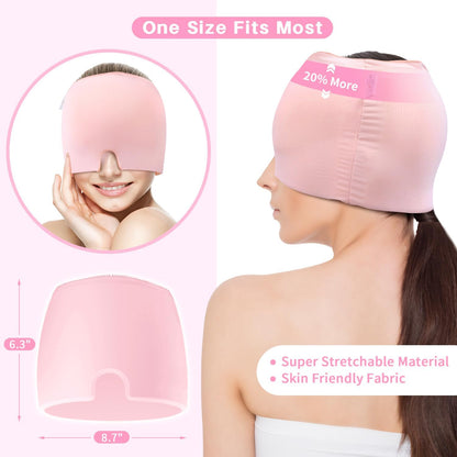 my novel things Migraine Relief Cap, Ice Headache Relief Mask Cold Cap Set