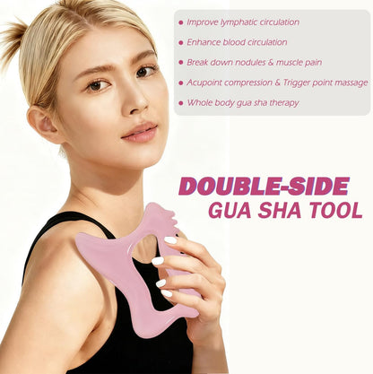 Lymphatic Massage Roller for Cellulite Remover Body Sculpting - Handheld Cellulite Massage Tool for Body Bloat Blood Circulation Lymphatic Drainage Pink