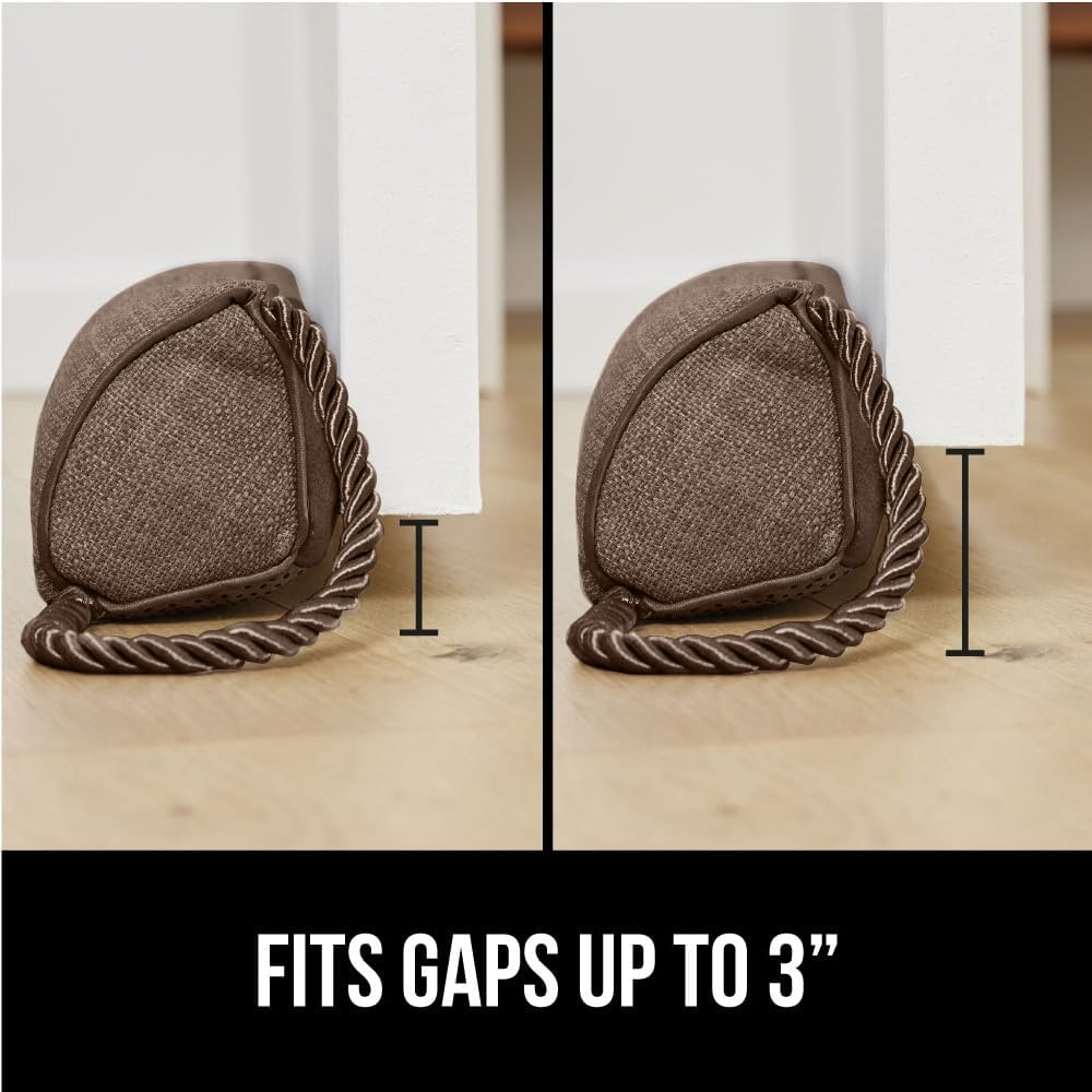 GORILLA GRIP Door Draft Stopper for Bottom of Doors, Cold Air Insulation Sweep, Weather Stripping Seal Noise, Soundproofing, Warmth Sealer, Easy Install Gap Filler, Home Essentials, 32 Inch, Gray