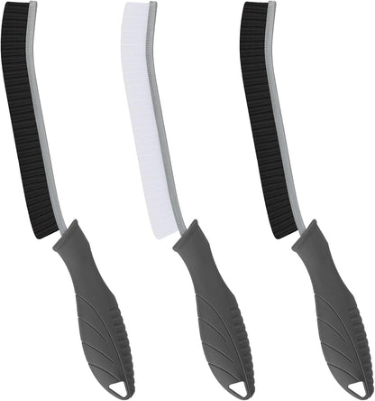 FOOGWEE Hard Bristle Crevice Cleaning Brush - Cleaning Tools for Household Use, Multifunctional Gap Cleaning Supplies for Kitchen, Bathroom, Toilet, Window, Vehicle, Faucets, Grout, Home (Black)