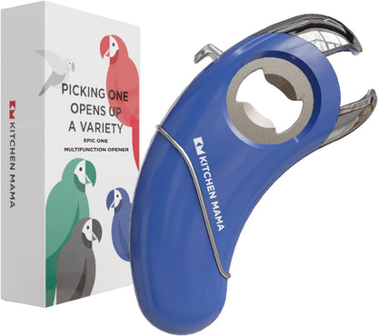 Kitchen Mama Epic One Multifunction Opener, Teal | Magnetic Bottle Opener, Beer Soda Opener, Effortless Jar Lid Opener, For Seniors and Elderly with Weak Hands and Arthritis
