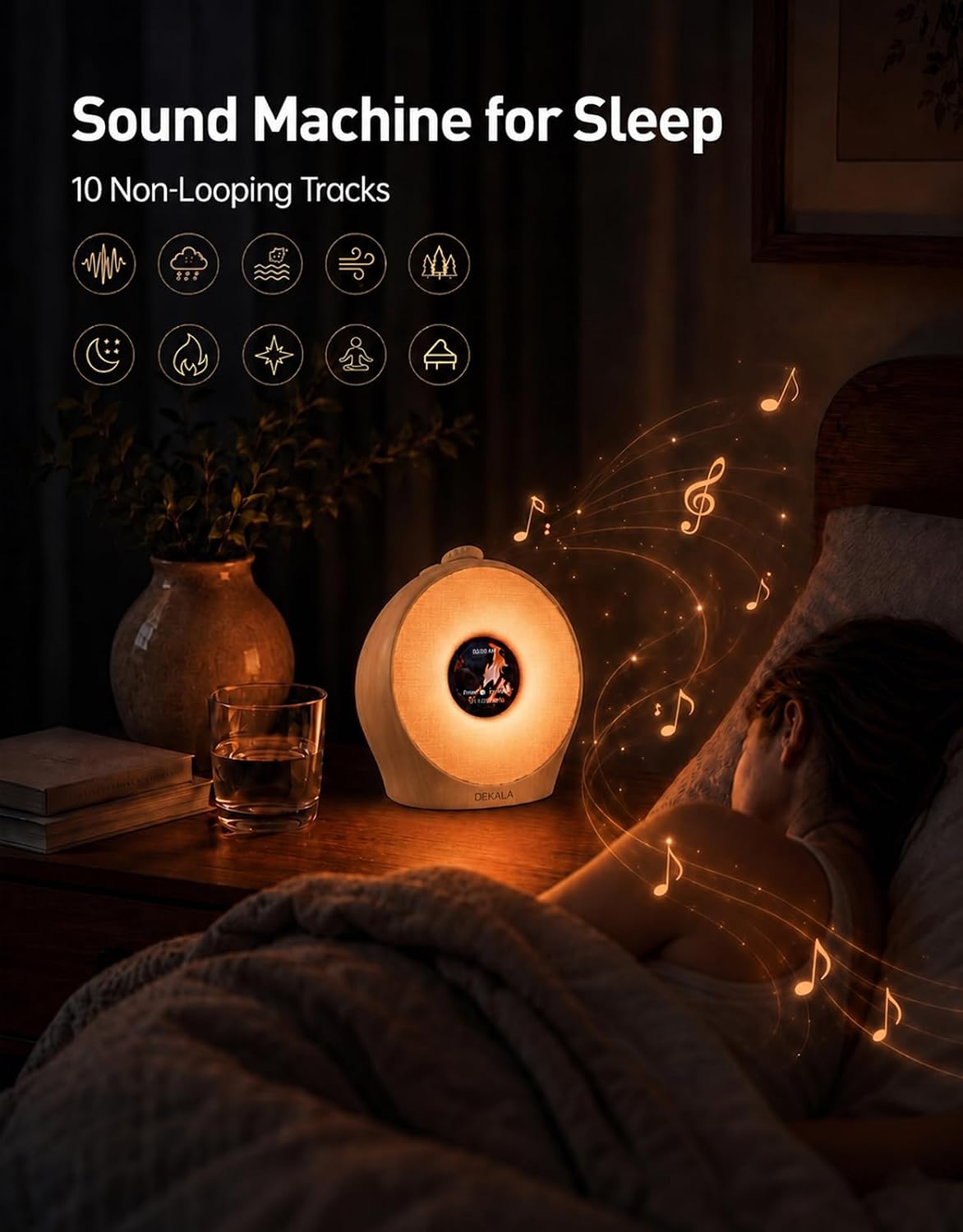 Dekala Sunrise Alarm Clock with Pulse Wake, 7-Day Programmable 4 Loud Alarm