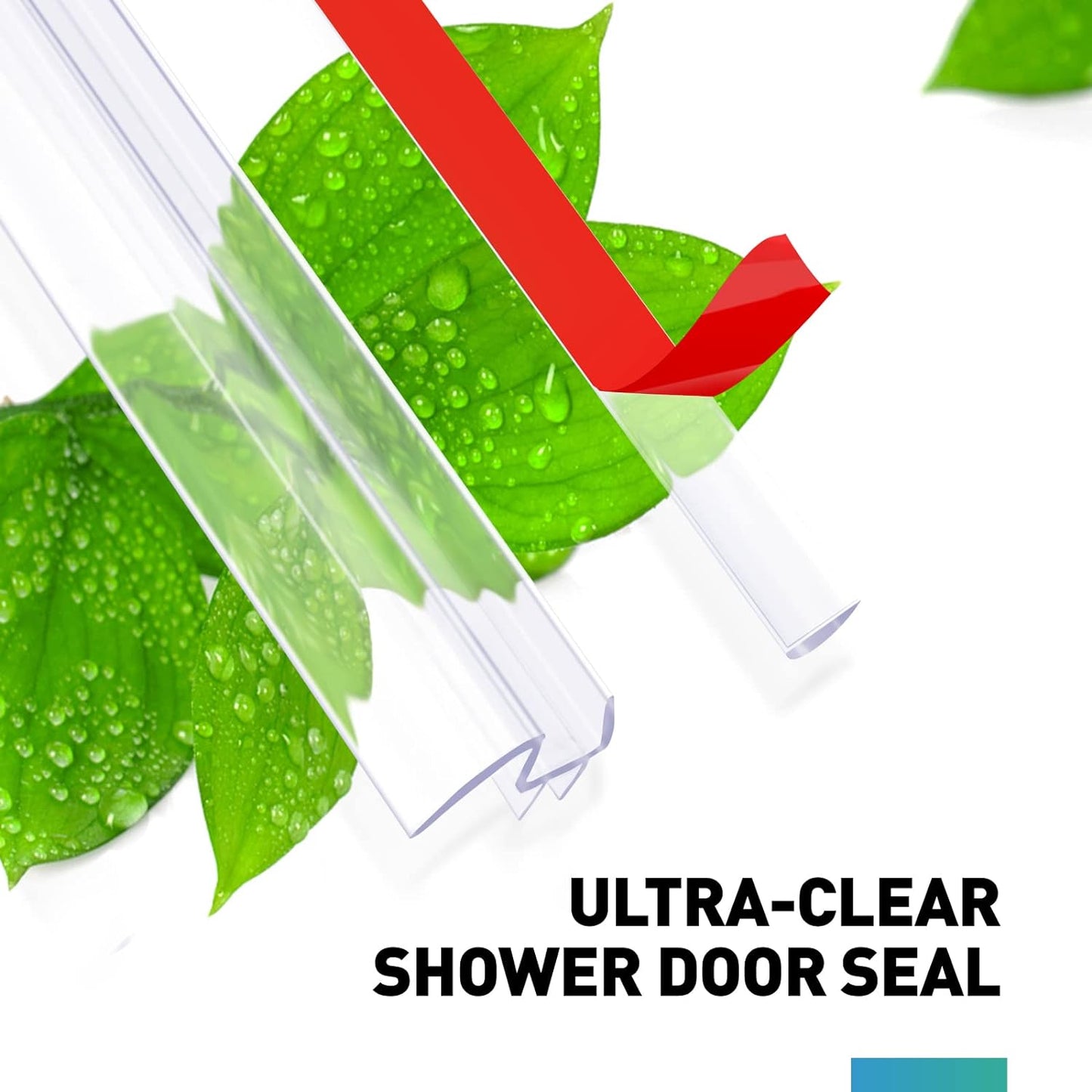 Shower Door Bottom Seal,2 PCS 3/8" x 36" | Shower Door Sweep for 3/8 Inch Glass, Frameless Glass Shower Door Seal Strip, Stop Shower Leaks and Create a Water Barrier