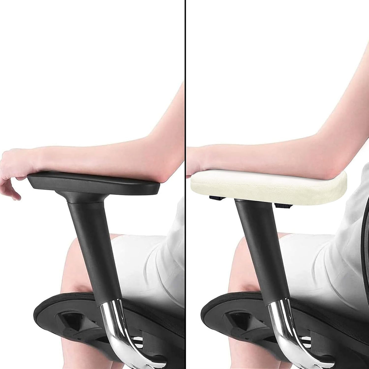 MOSISO Chair Armrest Pads, Home/Office Chair Arm Rest Covers, Black