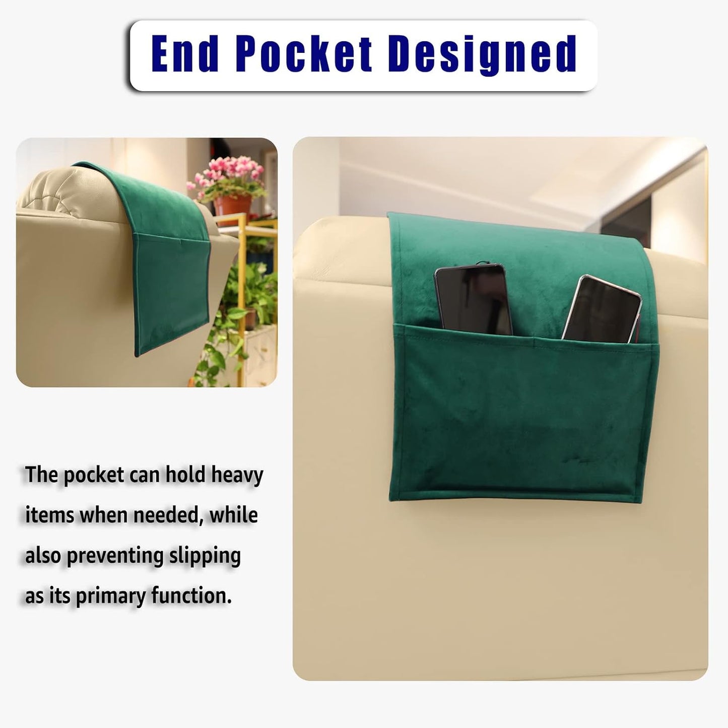 Adjustable Headrest Pillow for Recliners and Armchairs - Non-Slip Velvet Cushion for Neck Support and Pain Relief (Gray)