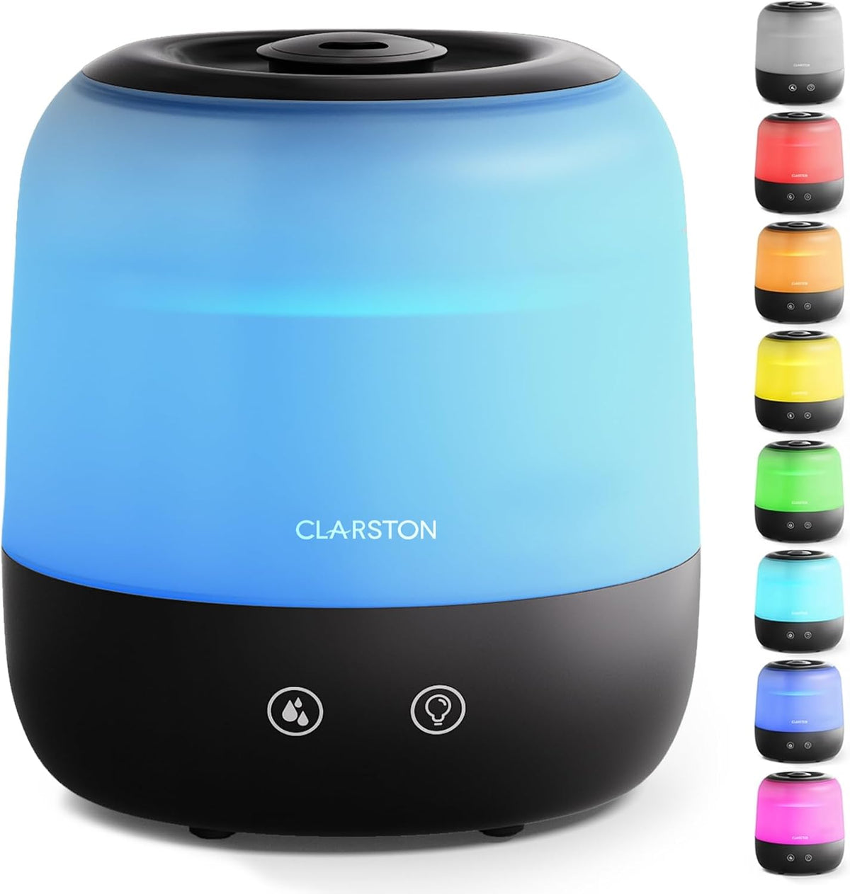 Clarston Humidifiers for Bedroom, 2L Cool Mist Humidifier, 24dB Quiet Sleep