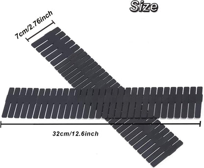Onerbuy 8pcs Adjustable Grid Drawer Dividers DIY Plastic Closet Separator Tidy Organizer Container 32.5 * 7cm/ 12.8 * 2.8inch for Underwear Socks Belt Office Supplies(Transparent White)
