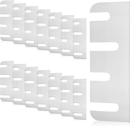 Heavy Duty Door Hinge Shims, 15 PCS Coated Finish Door Hinge Shim Stainless Steel Door Hole Filler Plate Hinge Filler Plates for Door Alignment & Repair (0.04 Inch Thickness, 4" x 1.5")