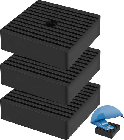 4 Pack Anti Vibration Pads for Washing Machine 4"x4"x7/8", Sound Isolation Vibrating Pad Ribbed Rubber Damping Mat EVA Center for Air Compressors, Conditioner, Treadmill, HVAC Washer Dryer