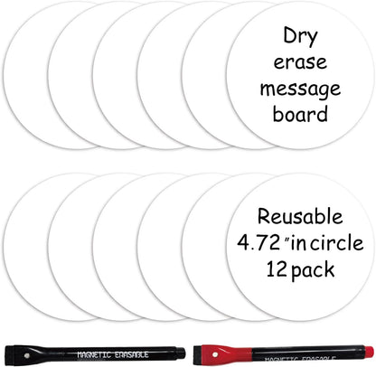 SVNOOC Dry Erase Stickers for Whiteboard Desk Refrigerator Home Office 4x6 in, Reusables Labels for Storage Bins (6 Pack)