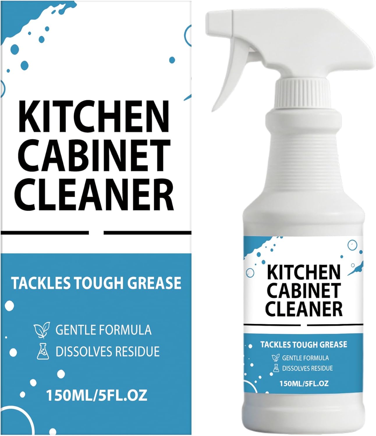 Kitchen Cabinet Cleaner Spray 5 fl.oz, Degreaser, No-Rinse | Foam degreaser for wood & painted cabinets, stove tops & backsplashes; helps remove grease, oil & grime; no-rinse formula