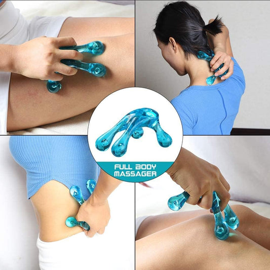 Melonsun Palm Massage Tool - Handheld Four-Point Deep Tissue Massager for Trigger Point, Neck Back Shoulder Pain Relief, Self Massage Between Shoulder Blades, No Therapist Needed