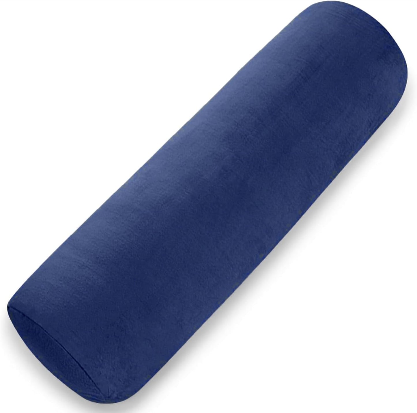 1 MIDDLE ONE Body Pillow for Adults, Bolster Pillow with Removable Velvet Cover, Long Round Cervical Roll Pillow, 35 x 7.87 Inches, Blue