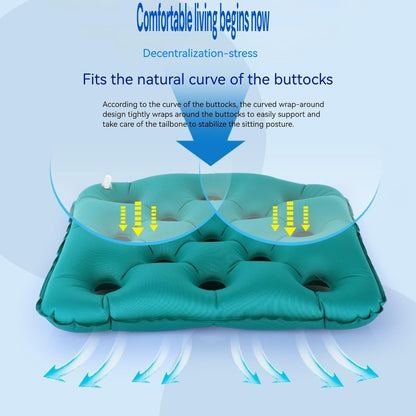 2-Pack Inflatable Waffle Cushion for Pressure Relief, Wheelchair Cushion for Pressure Redistribution, Portable Air Seat Cushions for Office Chair Car Seat, Breathable Seat Pad, Includes 1 Air Pumps