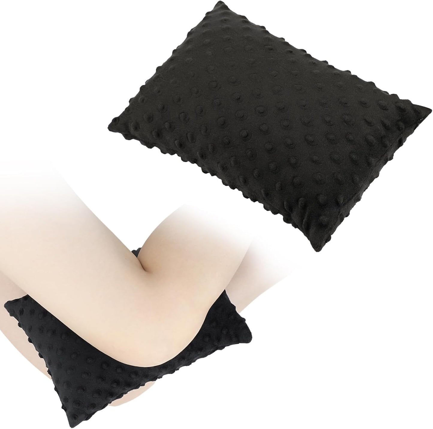 Soft Knee Pillow Leg Pillows 11" x 7.8" Small Hip Support Pillows Between Legs for Side Sleepers Sciatica Joints Pain Relief Machine Washable Post Surgery Cushion Gifts, Minky Dot Light Gray