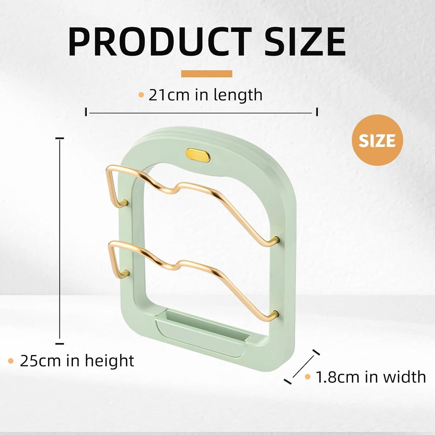 2-Tier Pot Lid Organizer, Rustproof Wall Mounted Pot Lid Rack for Cabinet Door & Wall, Multi-Use Kitchen Storage Holder Ideal for Pot Lids, Cutting Boards and Spoons (Pearl white)