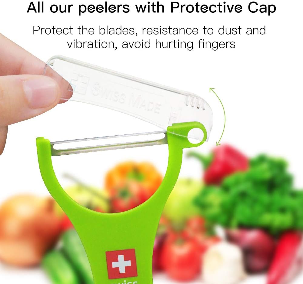 Original Swiss Made Peeler Vegetable&Fruits stainless steel blade Peeler for kitchen (GREEN-Tough skin Peeler)