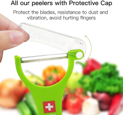Original Swiss Made Peeler Vegetable&Fruits stainless steel blade Peeler for kitchen (GREEN-Tough skin Peeler)