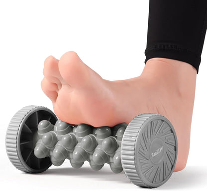 Portable Foot Massager Roller - Deep Tissue Muscle Massage for Plantar Fasciitis Relief, Heel & Arch Pain - Reflexology Therapy Tool for Men & Women