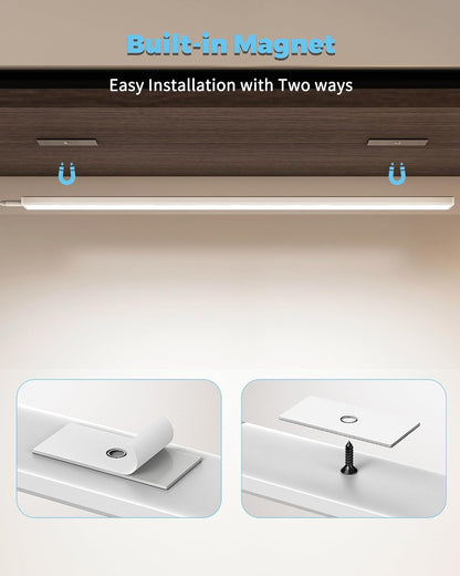 ASOKO Motion Sensor Dimmable Led Under Cabinet Light, 12" Cool White | ASOKO Motion Sensor Dimmable Led Under Cabinet Light, 12" Plug in Cool White 6000K Bar for Kitchen Counter Closet